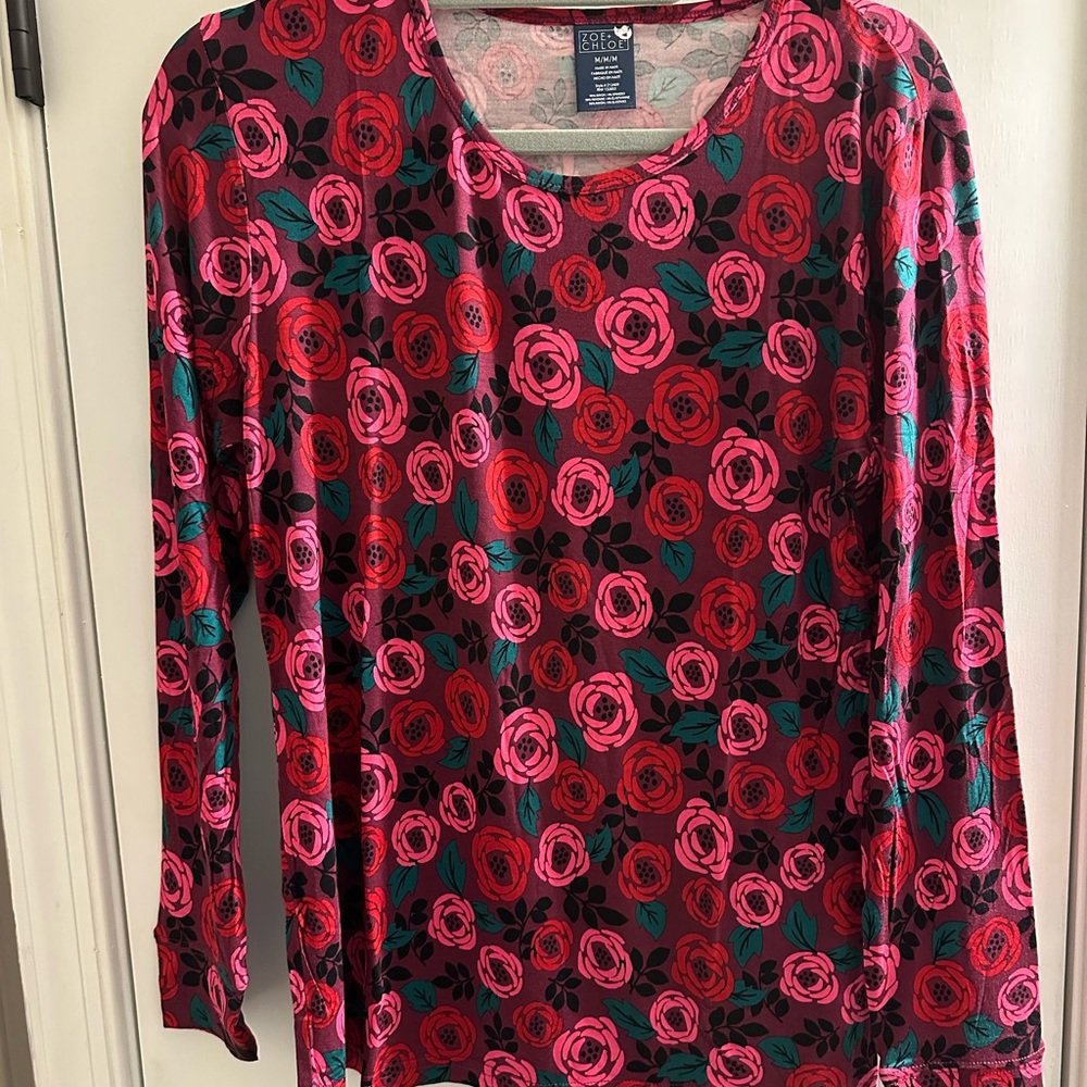 Vibrant Floral Long Sleeve Top